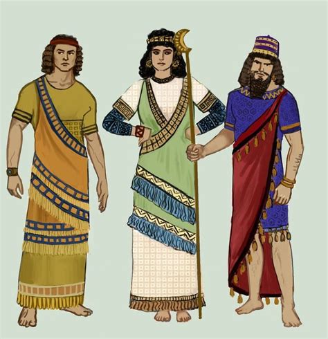 Clothing From The Ancient Kingdom Of Assyria Locatedin Mesopotamia As