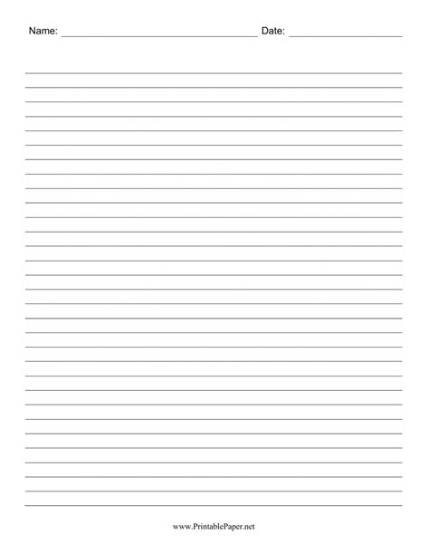 Blank Sheet With Lines Worksheet