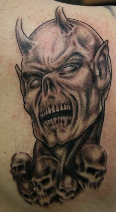 3d Demon Skull Tattoo Fillah Grunge