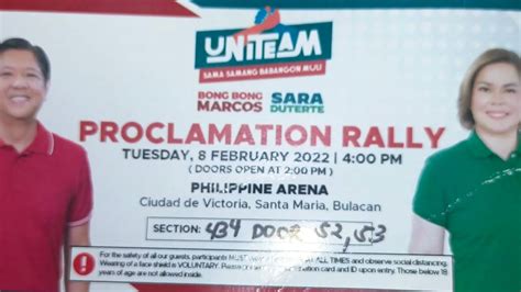 Bbm Sara Uniteam Proclamation Rally The Philippine Arena Youtube