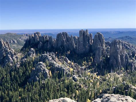 Cathedral Spires From Top Of Little Devils Tower Black Hills Sd