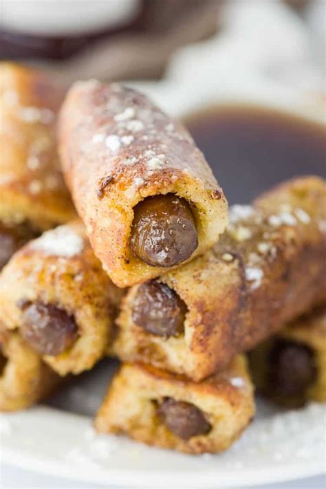 French Toast Roll Ups With Sausage Christmas Breakfast Recipe French