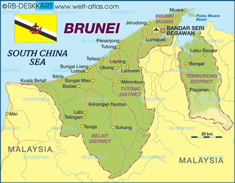 Brunei Mapas Geográficos De Brunei Enciclopédia Global