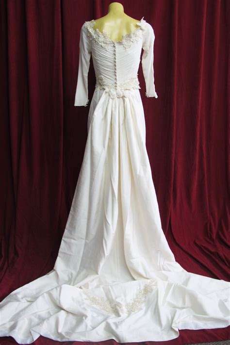 Wedding Dress Silk Rouched Bodice Back Sz 8 45320021 First Scene NZ