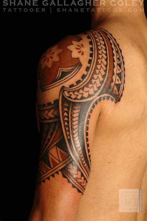 Shane Tattoos Polynesian Half Sleeve