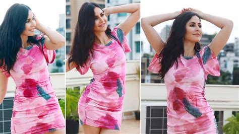 Katrina Kaif In Pink Tie Dye T Shirt Flaunts Her Hourglass Figure See Pics