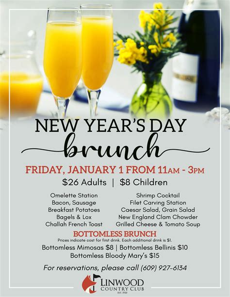 New Years Day Brunch Linwood Country Club