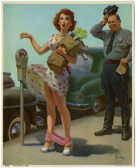 Vintage Art Frahm No Time To Lose Cheesecake Pin Up Print Etsy