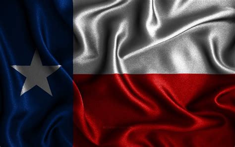 Download Wallpapers Texas Flag 4k Silk Wavy Flags American States