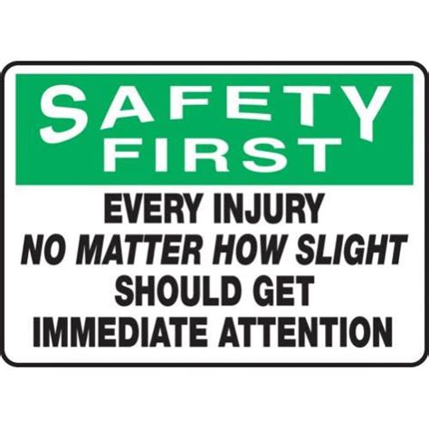 Order Mfsd920xf10 By Accuform 10 X 14 Safety Sign Every Injury No