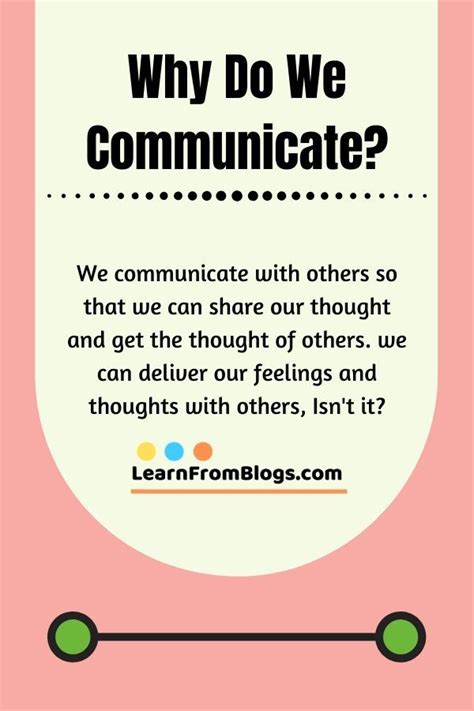 Why Do We Communicate We Communicate With Others So That We Can Share