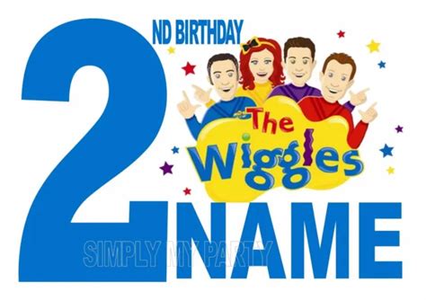 Iron On Transfer The Wiggles Birthday 1st 2nd 3rd Logo Emma Lachy £3