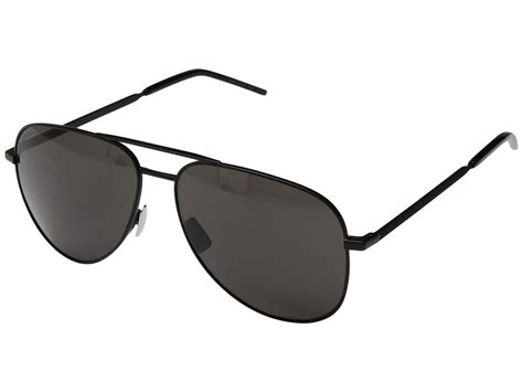 Saint Laurent Classic 11 Aviator Sunglasses In Black Lyst