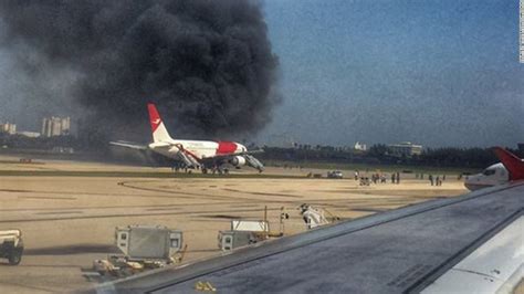 Plane Catches Fire On Florida Runway Injures 15 Cnn Video
