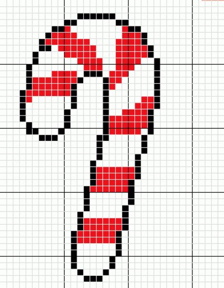 If something is unclear or needs more explanation, please. Christmas candy cane perler bead pattern | Broderie et ...