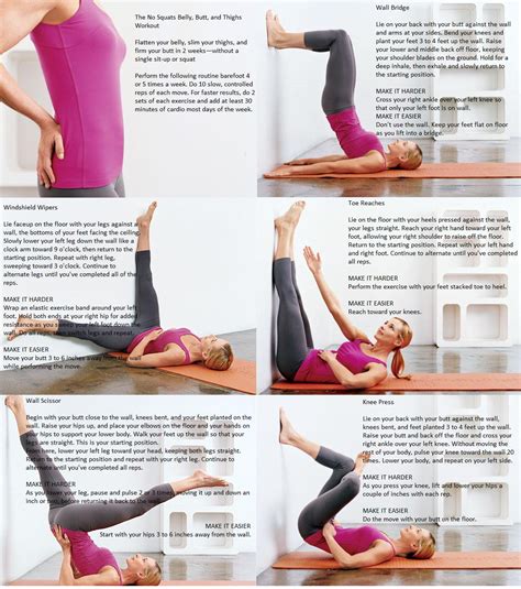 The No Squats Belly Butt And Thighs Workout Flatten Your Belly Slim Your Thighs And Firm