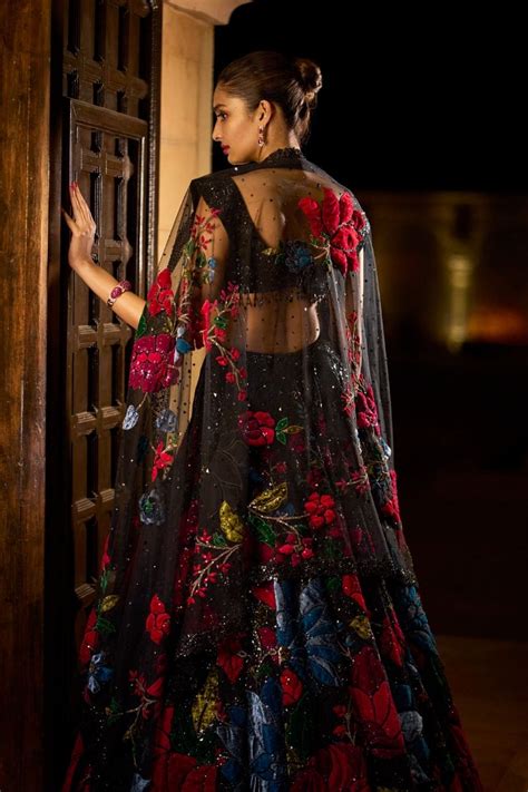 Bridaltrunk Online Indian Multi Designer Fashion Shopping Black Multi Coloured Lehenga Set