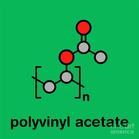 Polyvinyl Acetate Polymer Chemical Structure Photograph By Molekuul