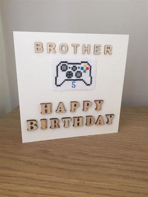 Personalised Xbox Happy Birthday Card Cross Stitch Gaming Etsy