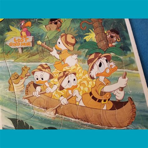 Vintage 80s Walt Disney Duck Tales Childrens Frame Tray Puzzle