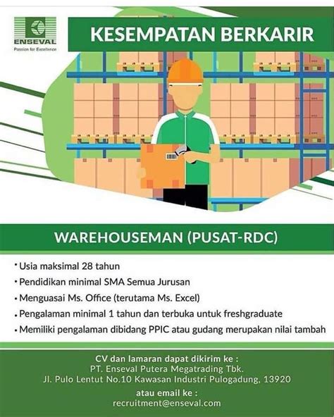 Depok sleman yogyakarta, indonesia 55281. LOWONGAN KERJA WAREHOUSEMAN - 𝙈𝙊𝙃𝘼𝙈𝙈𝘼𝘿 𝙅𝘼𝙀𝙉𝙐𝘿𝙄𝙉 di Pulogadung, Jakarta Timur, 2 Mar 2018 - Loker ...