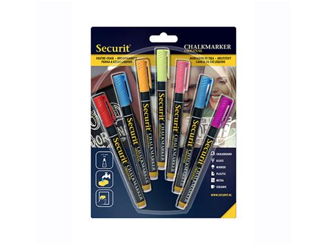 Securit Multi Colour Liquid Chalk Markers Set Of 7 Lavamt