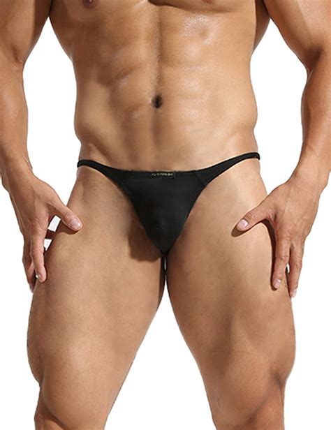 Azcode Mens T Back Thongs Sexy Low Rise G String Briefs Bulge Pouch