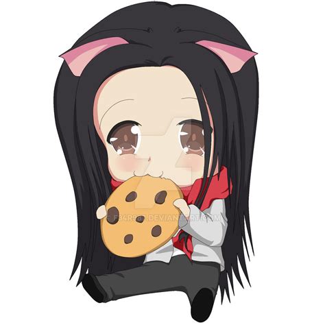 Chibi Eating Cookie~ By F34r987 On Deviantart