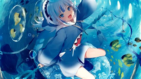 White Hair Blue Eyes Anime Girl Underwater 4k Hd Anime Girl Wallpapers Hd Wallpapers Id 90369