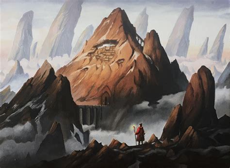 Mountain Mtg Art From Adventures In The Forgotten Realms Set By Piotr