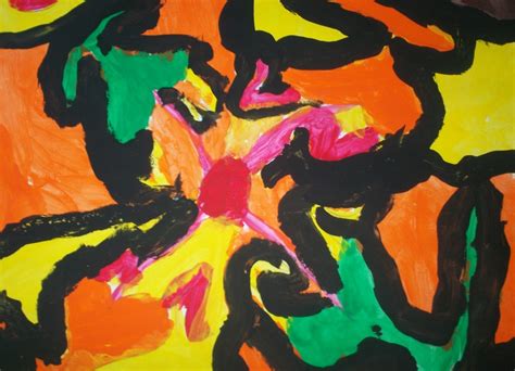 Art With Mr E More Fallish Abstract Expressionist Paintings 2nd Grade