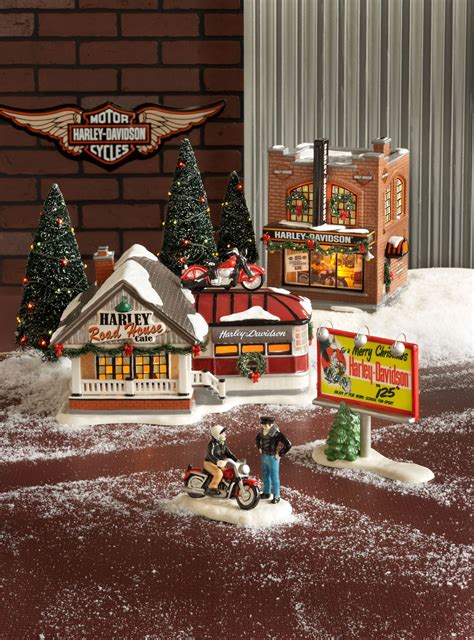 $32.0 3 harley davidson christmas tree ornaments 2011 lights up, 2009 & 2005 f300. Department 56 Original Snow Village Harley Davidson Series ...