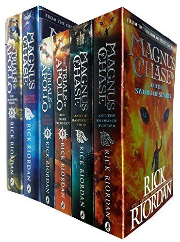 Rick Riordan Trials Of Apollo And Magnus Chase Collection 6 Books Set