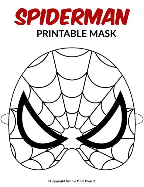 Printable Spiderman Mask Spiderman Free Printable Masks Oh My
