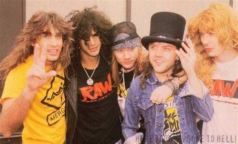 Back To 80s Slash Axl Rose Lars Ulrich Dave Mustaine Facebook