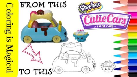 Coloring Shopkins Cutie Car Banana Split Trip Shopkins Cutie Cars