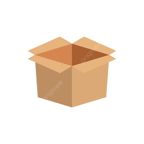 Flat Cardboard Clipart Vector Cardboard Box Vector Ilustration In Flat Style Cardboard Box