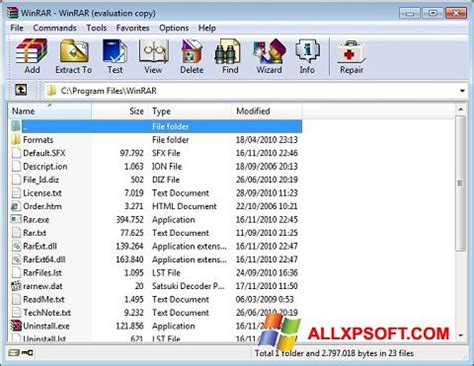 Winrar is a windows data compression tool that focuses on the rar and zip data compression formats for all windows users. Download WinRAR for Windows XP (32/64 bit) in English