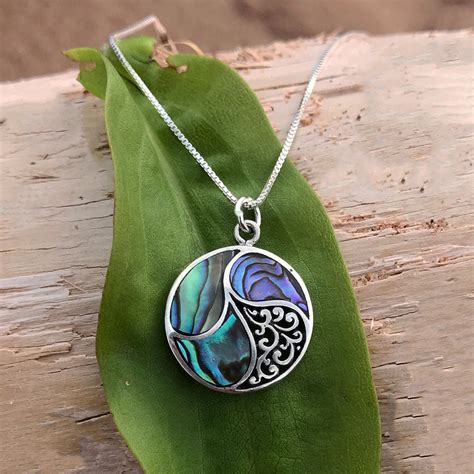 abalone shell necklace sterling silver indonesia women s peace collection