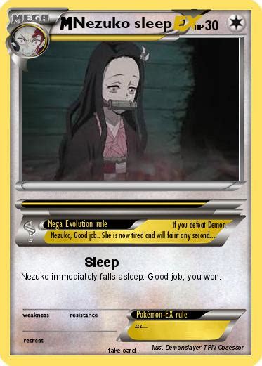 Pokémon Nezuko Sleep Sleep My Pokemon Card