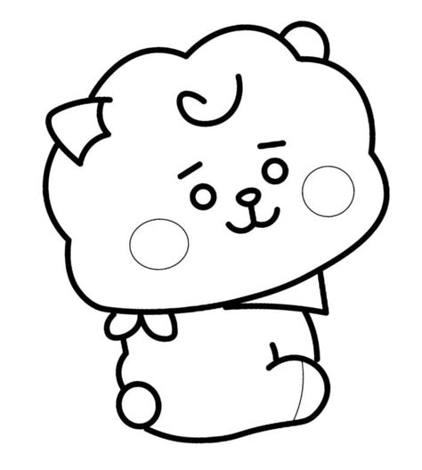 Bt21 Chimmy Coloring Page Free Printable Coloring Pages For Kids