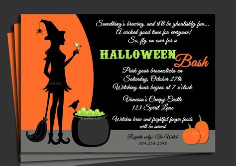 30 dream halloween party invitation ideas that look like a little paradise photo examples