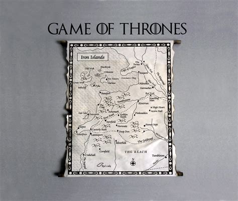 Iron Islands Map Game Of Thrones Westeros Map Essos Map A Etsy Map