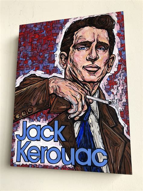 12x16 Jack Kerouac Portrait Of The Artist Original Acrylic Painting By