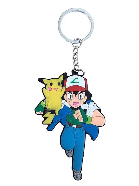 Buy Pokemon Ash Ketchum And Pikachu Pvc Figure Collectible Keychain