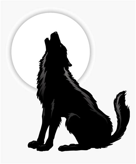 Gray Wolf Coyote Silhouette Clip Art Sitting Howling
