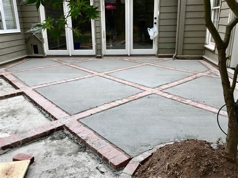 There are other ways to utilize brick in the integration of your patio. Brick and concrete diamond design patio (With images ...