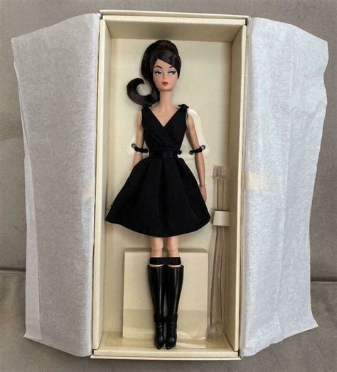 Barbie Fashion Model Collection Classic Black Dress Gold Label Silkstone Ebay