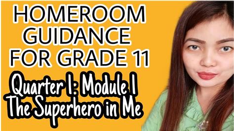 Homeroom Guidance For Grade 11 Module 1 The Superhero In Me Youtube