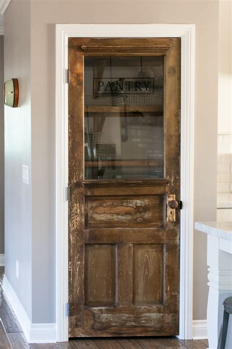 Vintage Farmhouse Door Repurposed As A Pantry Door By Rafterhouse
